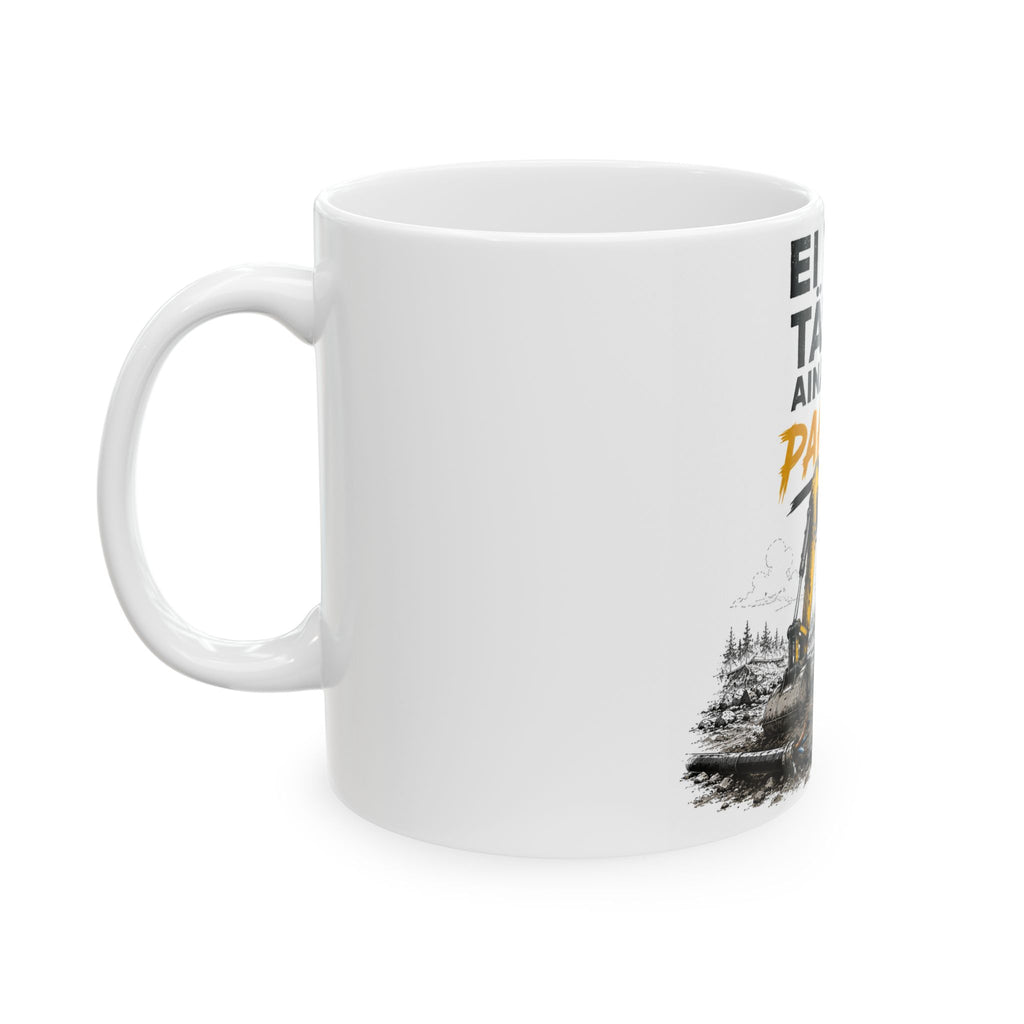 Excavator Coffee Mug - "Ei tää tästä ainakaan pahene" Finnish Construction Worker Gift (11oz/15oz)